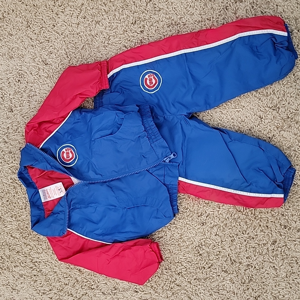 Chicago Cubs toddler pants and zip up jacket. Came as set. Size 18 mns.